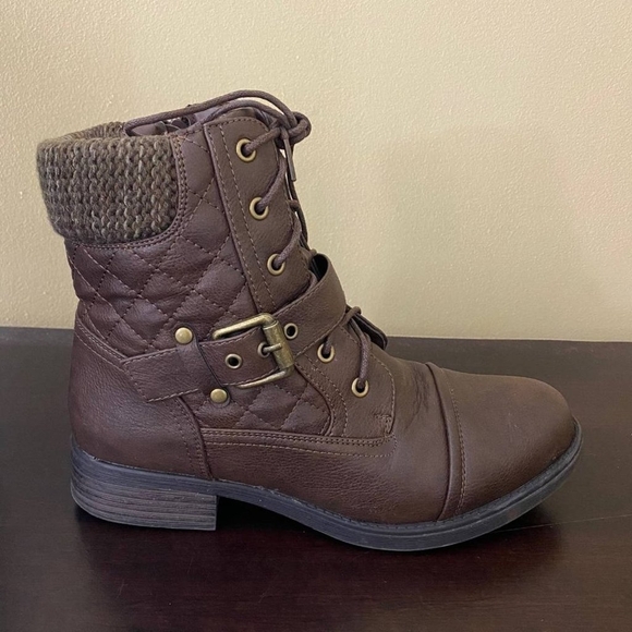 GLOBALWIN Ankle Boots for Women Combat Boots - Picture 4 of 5